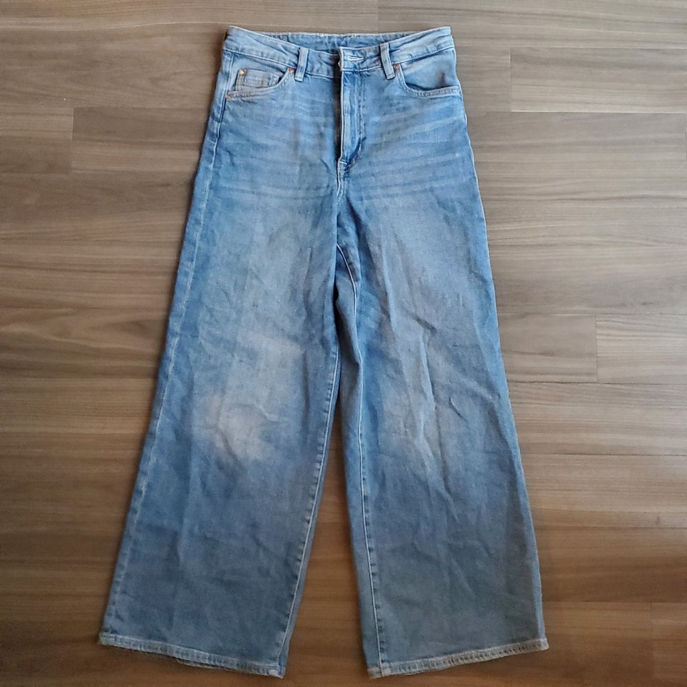 H&M High Rise Wide Leg Jeans